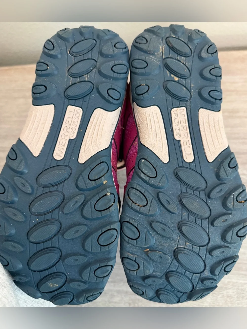 Merrell Pink Navy Hook & Loop Hiking Camping Winter Waterproof Boots 3.5